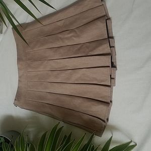 Yesstyle Taupe Pleated Skirt